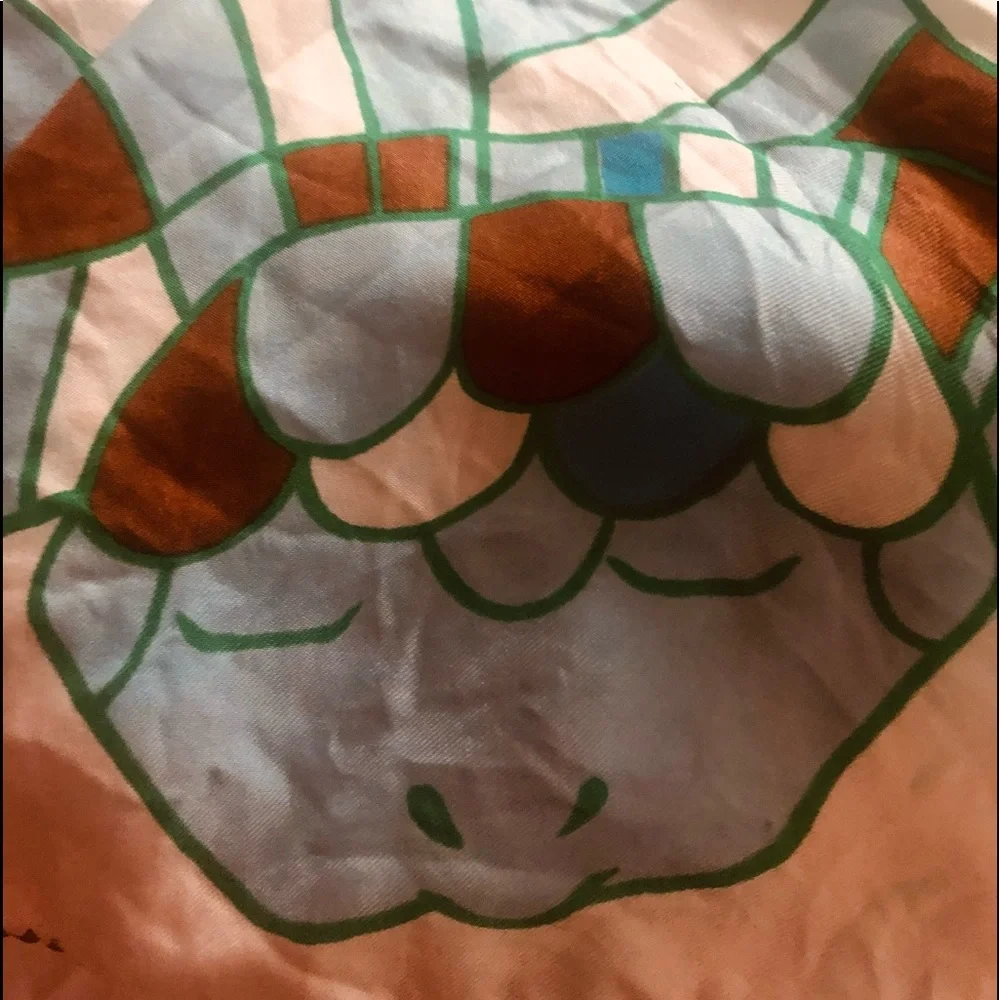 Vintage 70s Christian Dior Turtle print scarf