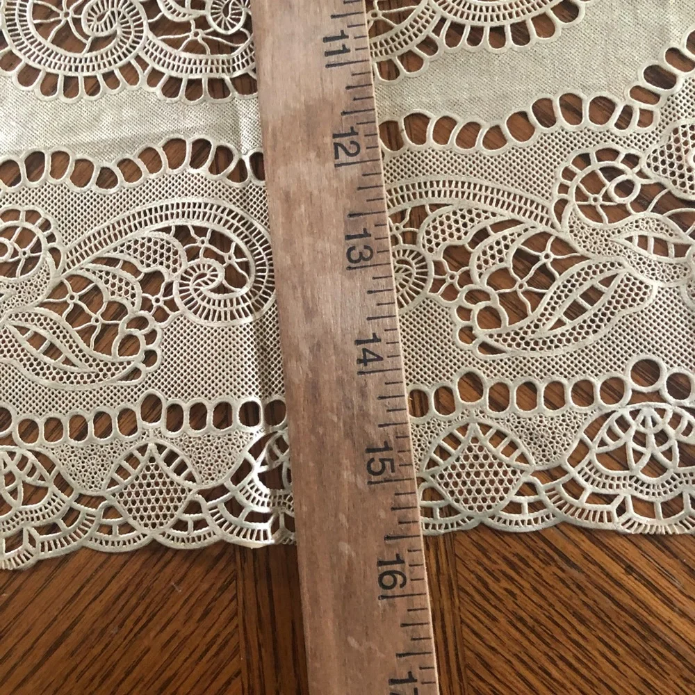 Vintage Wipeable Lace Table Runner
