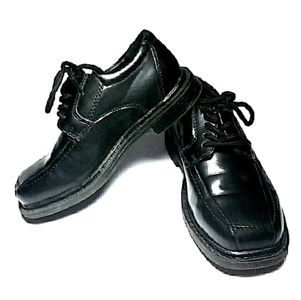Madison Avenue Black Oxfords Brice Lace Up Dress Shoe Kids 9.5W COPY