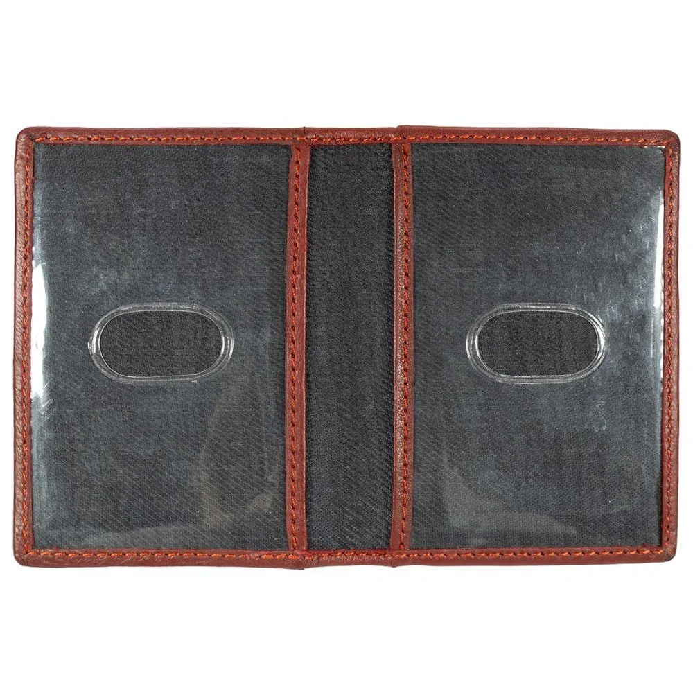 Mens Leather Credit Card Case, Slim ID Holder, Business Card Organizer