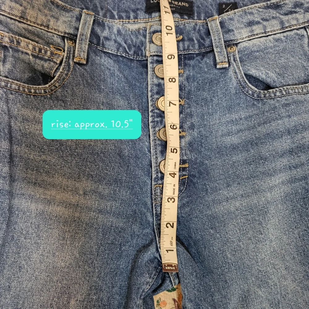 🌜LUCKY BRAND | High Rise Mom Jean Drew | Button Fly | Raw Ankle Hem | size 2/26
