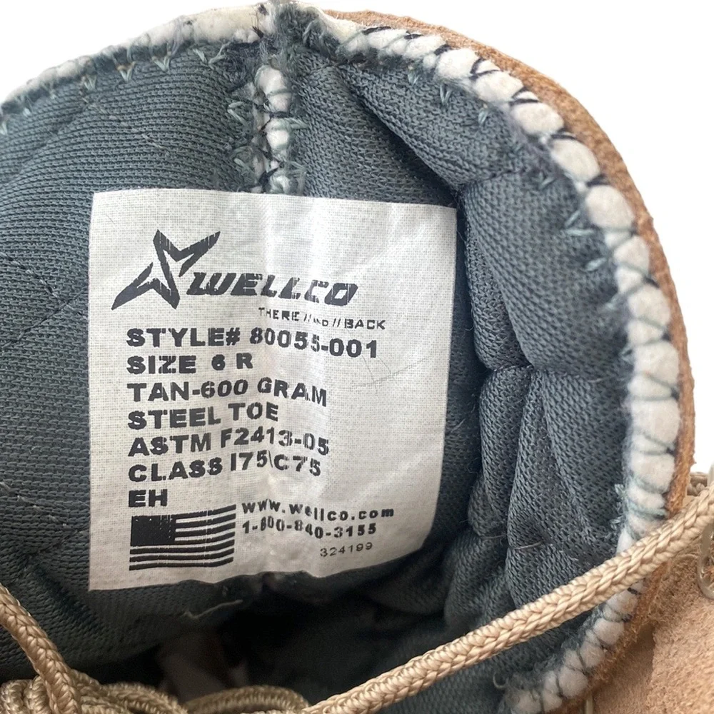 Wellco Suede Steel Toe Army Military Boots
