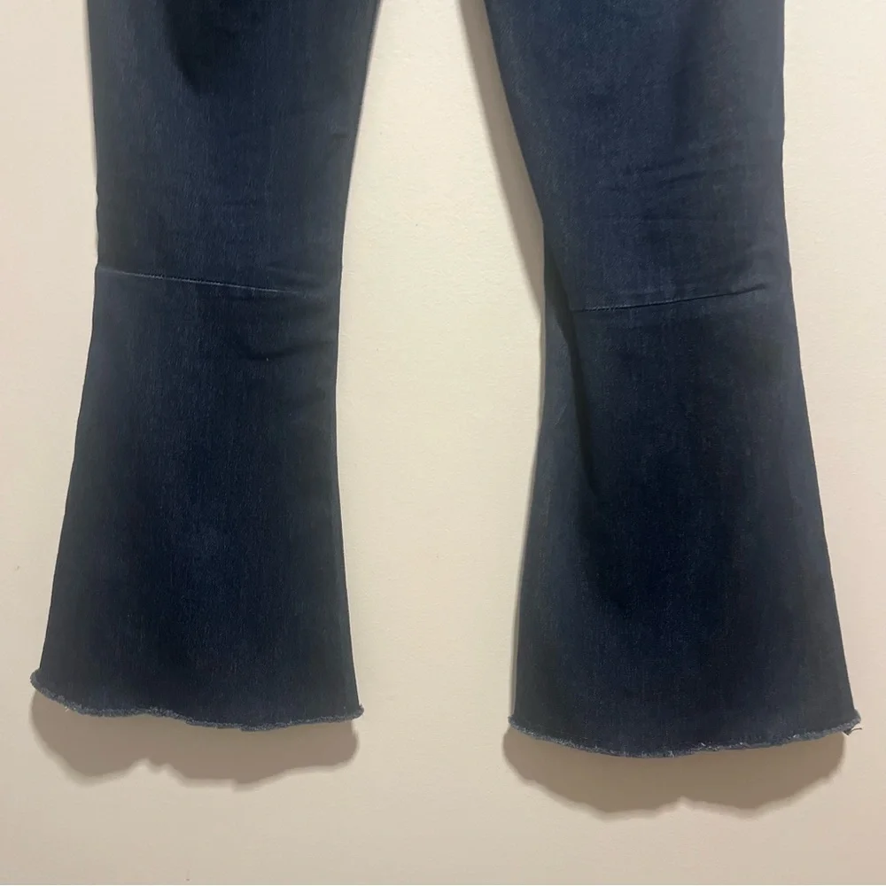 Free People Penny Pull On Flare Raw Hem Denim Jegging Stretch Jeans
