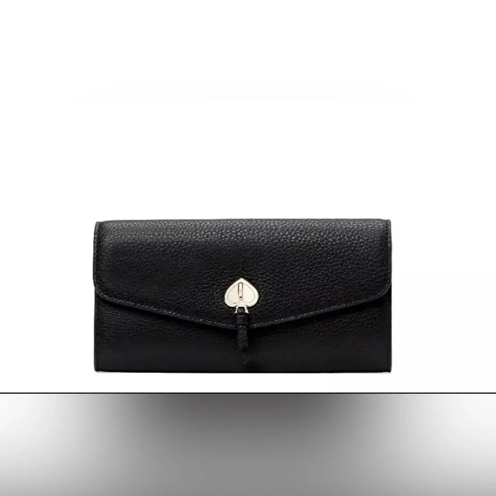 Kate Spade Marti Large Slim Pebbled Leather Flap Wallet
