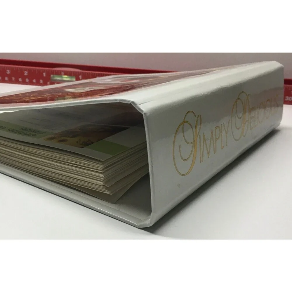 Simply Delicious Recipe 2 Ring Binder Cooking Vintage Menu Meal Planning RGUC
