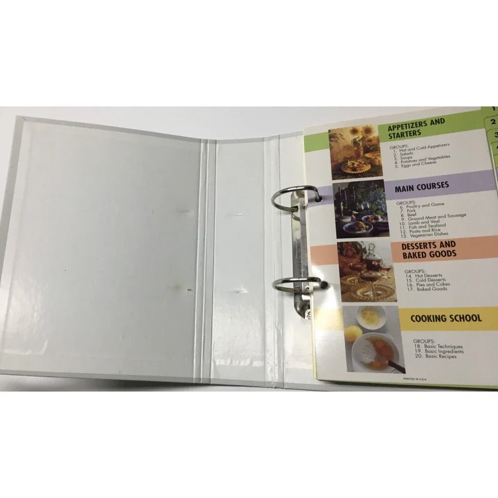 Simply Delicious Recipe 2 Ring Binder Cooking Vintage Menu Meal Planning RGUC