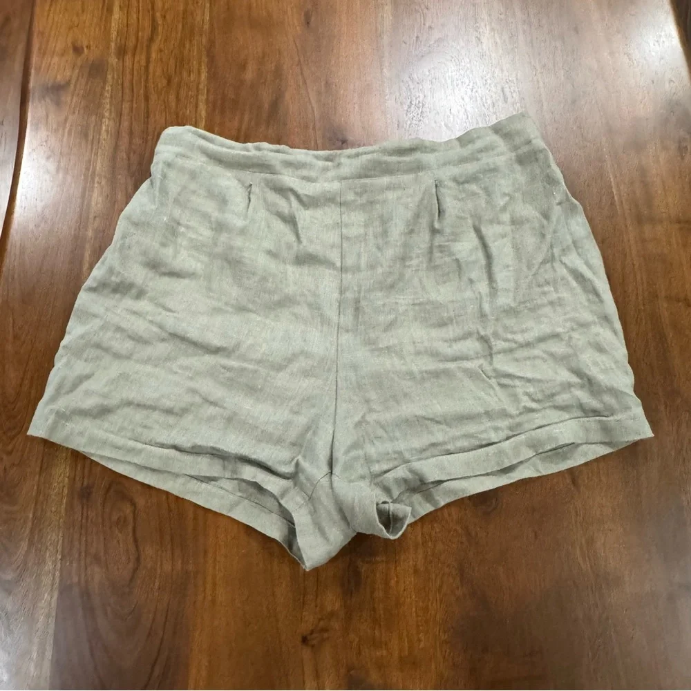 Only Child Linen Shorts Slow Fashion Made In USA Size 22
