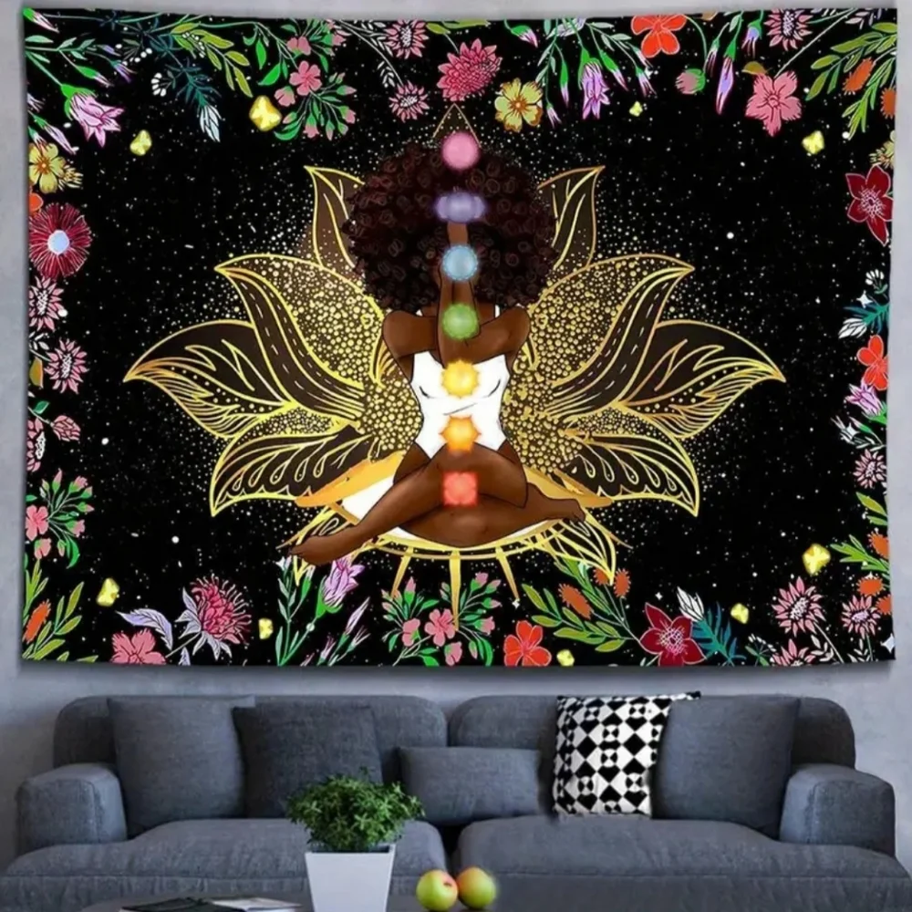New Chakra Goddess Tapestry NWOT