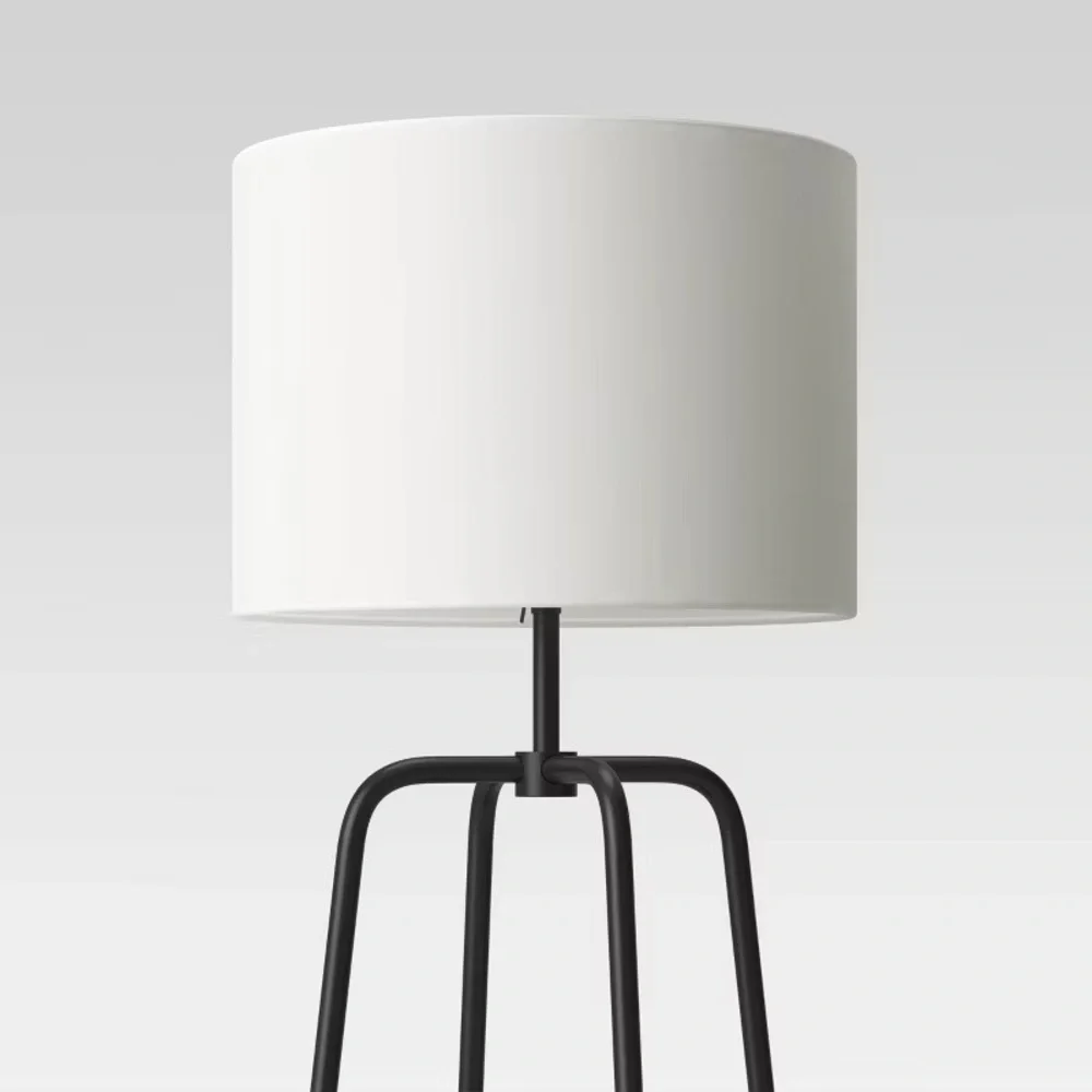 THRESHOLD NWT etagere power source shelf floor lamp -black -16”