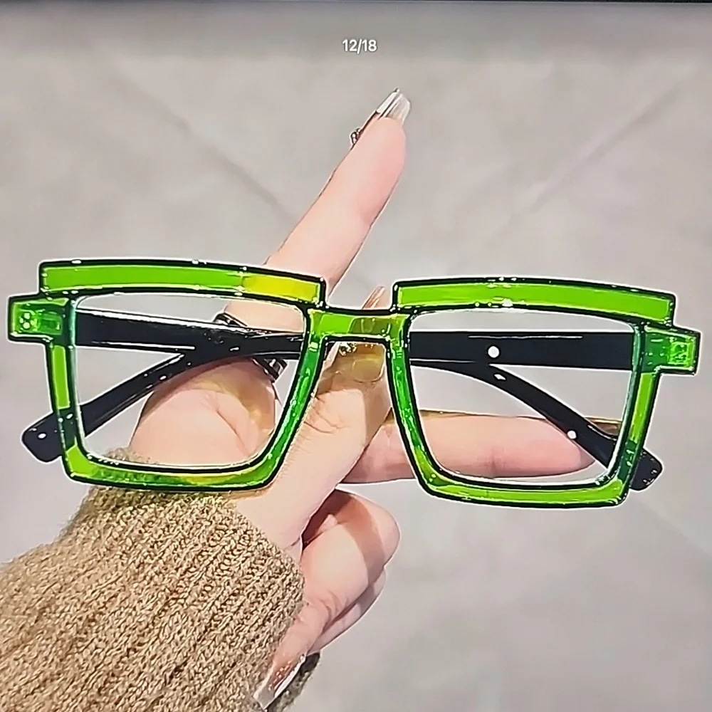 Anime Candy Color Square Glasses 👓