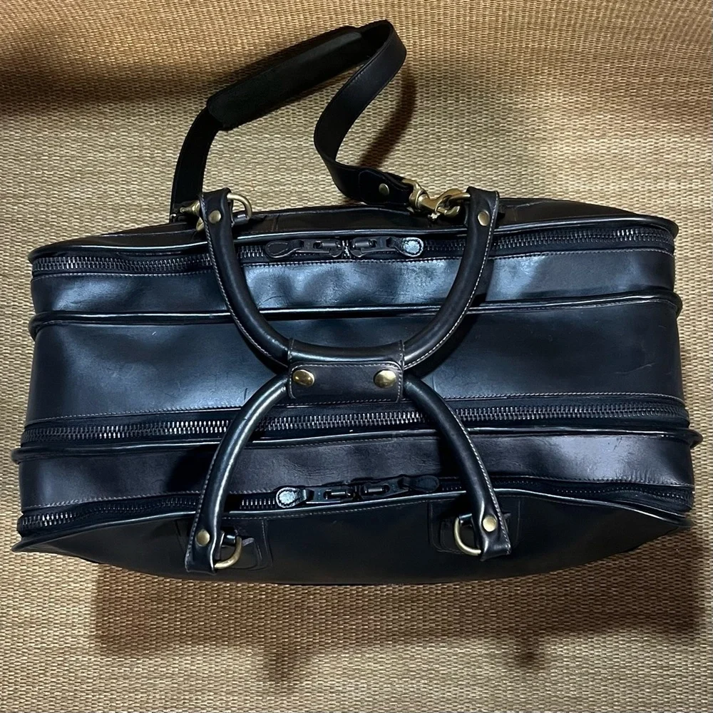 Ghurka Original Stowaway No. 36 Marley Hodgson Travel Bag Black Leather Vintage