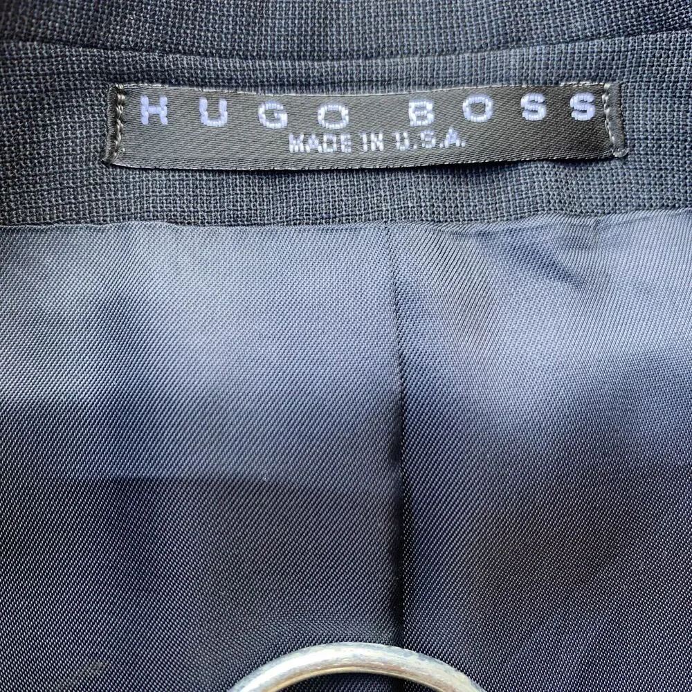 Hugo Boss Mens 42T Einstein Omega Vintage Sport Coat Charcoal Gray