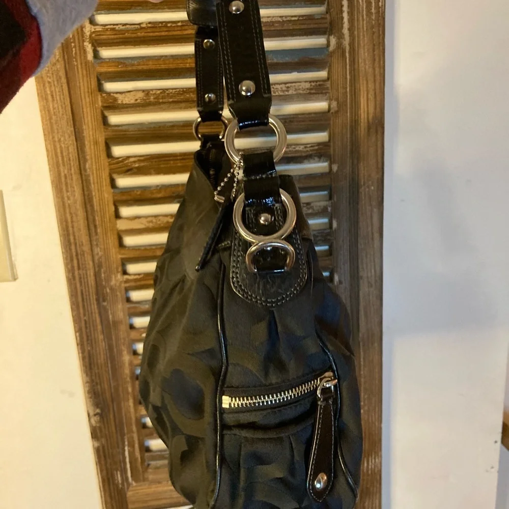 COACH 13252 Madison Parchment OP Satchel SHOULDERBAG tote black