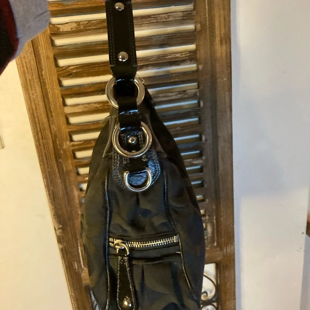 COACH 13252 Madison Parchment OP Satchel SHOULDERBAG tote black