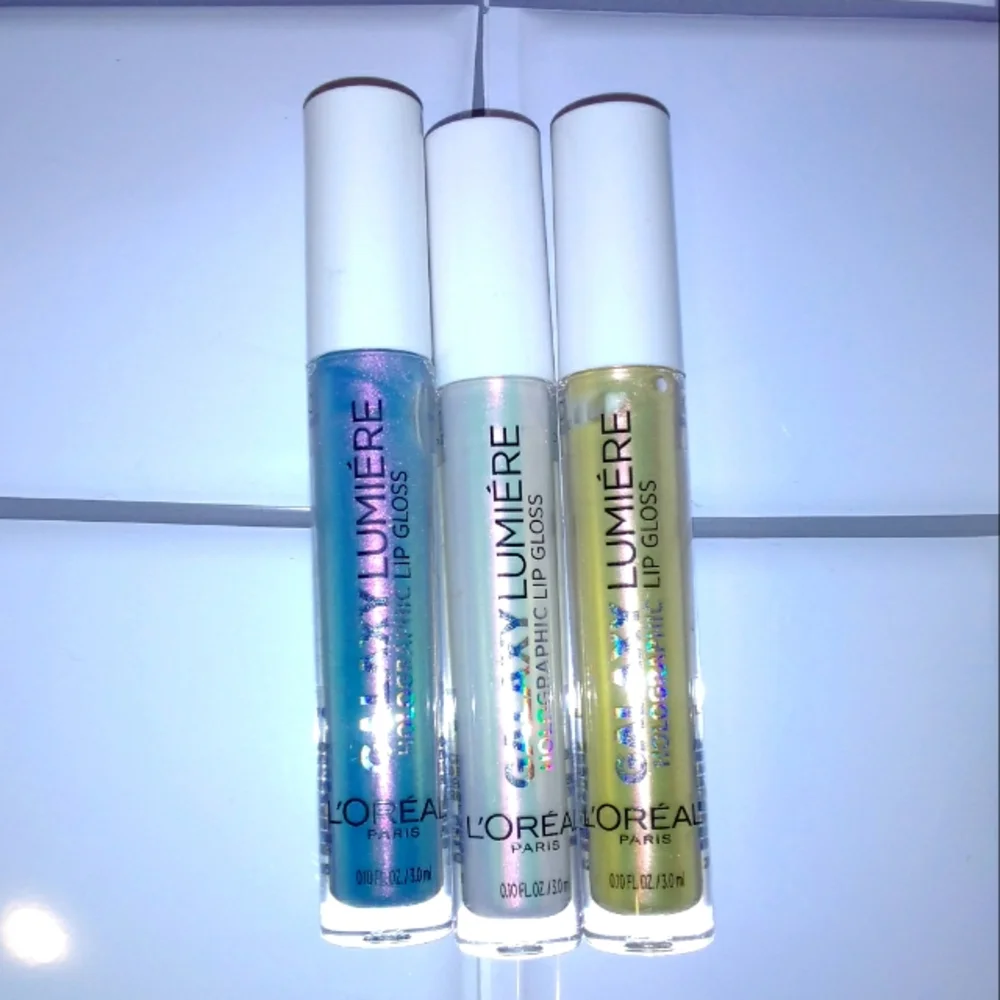 3 Pack L'Oreal Lumièr Galaxy Holographic Lip Gloss