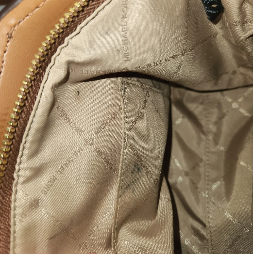 Michael Kors Avril Small Leather Top Zip Satchel with Charm
