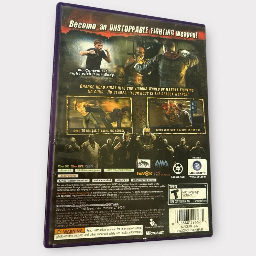 Fighters Uncaged (Microsoft Xbox 360,‎ 2010) CIB