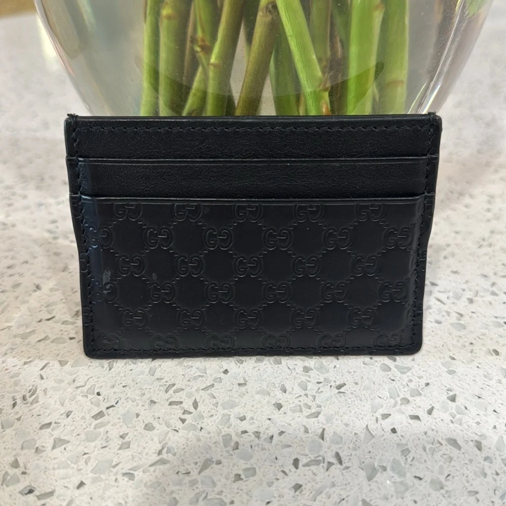 🖤Gucci Leather GG Web Print Cardholder