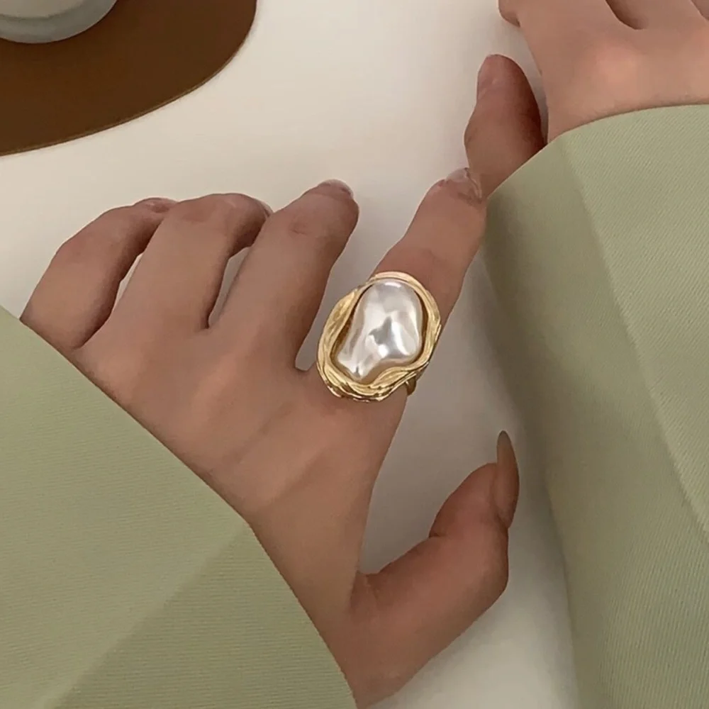 Pearl Ring French Vintage Elegant Romantic Style Ring