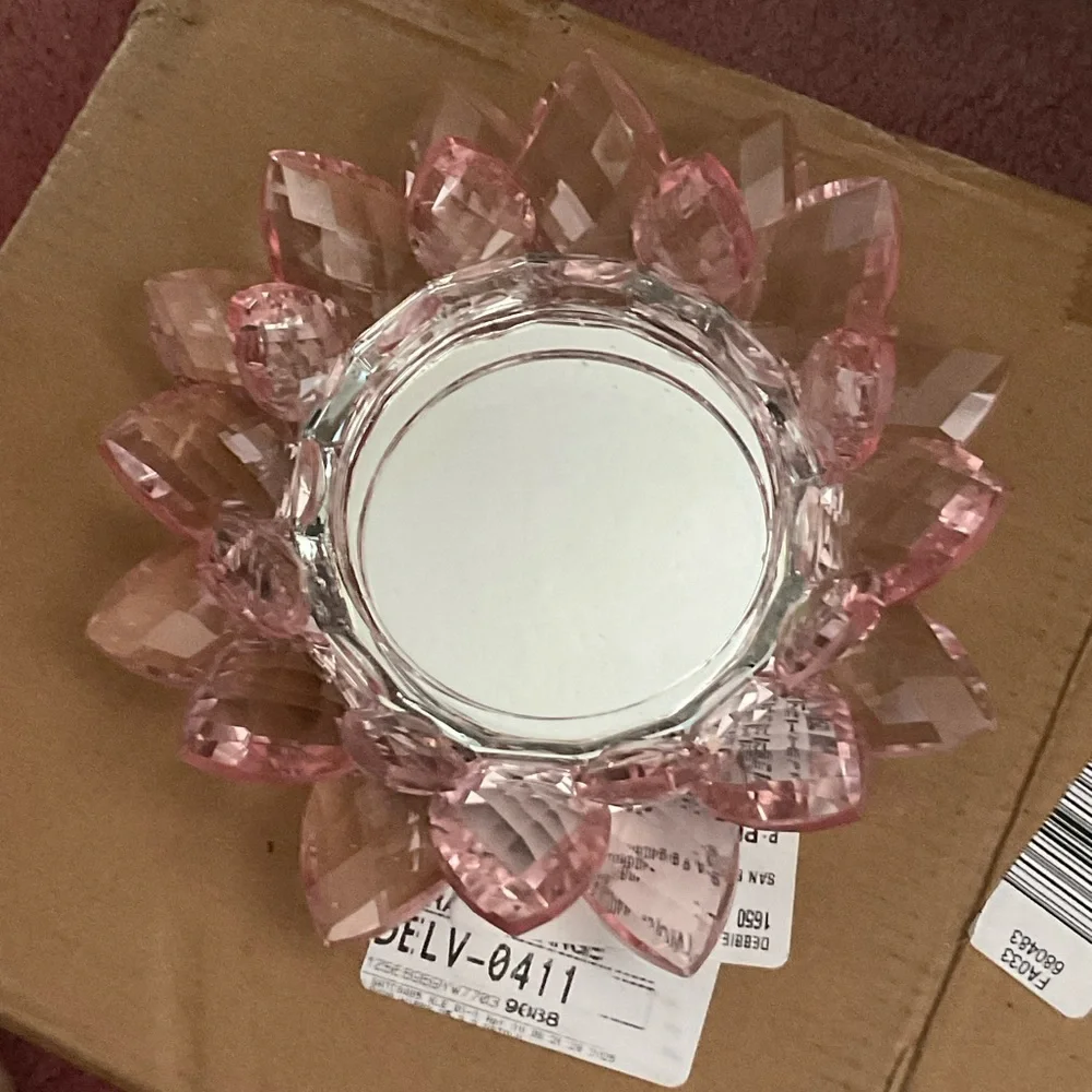 Pink Crystal Flower Lotus by Valerie NWT