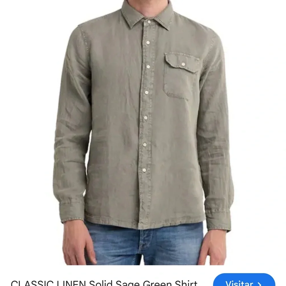Goodiellow Classic Linen Sage Green 👔 Shirts SIZE XL