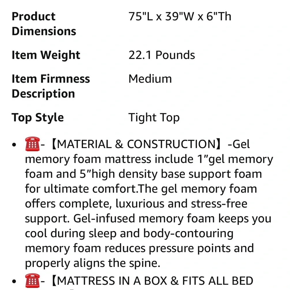 MATRESS TWIN SIZE
