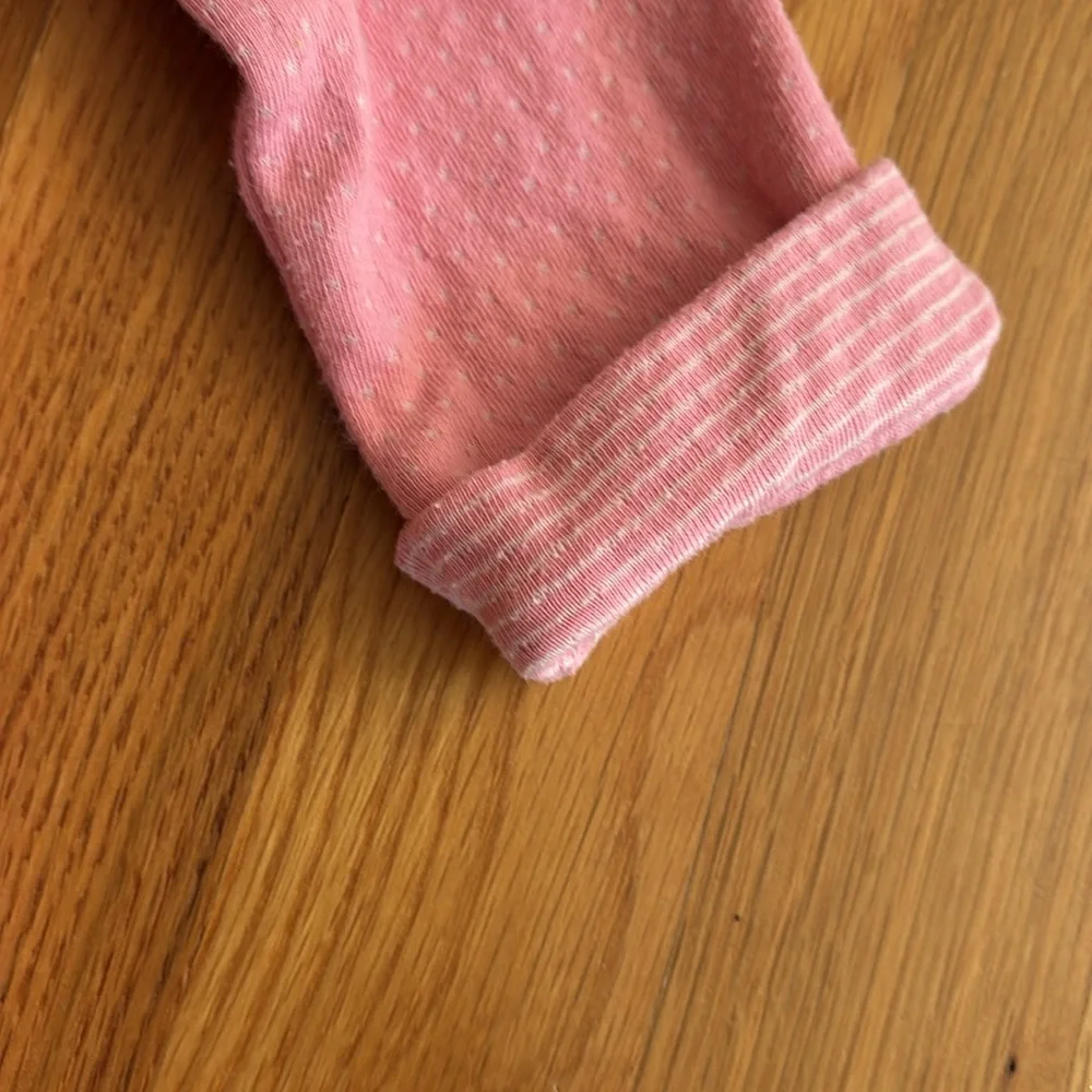 12M Carter's Long Sleeve Pink Polka Dot Bodysuit Dress