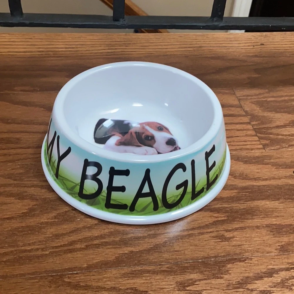 “I ❤️ My Beagle” dog bowl