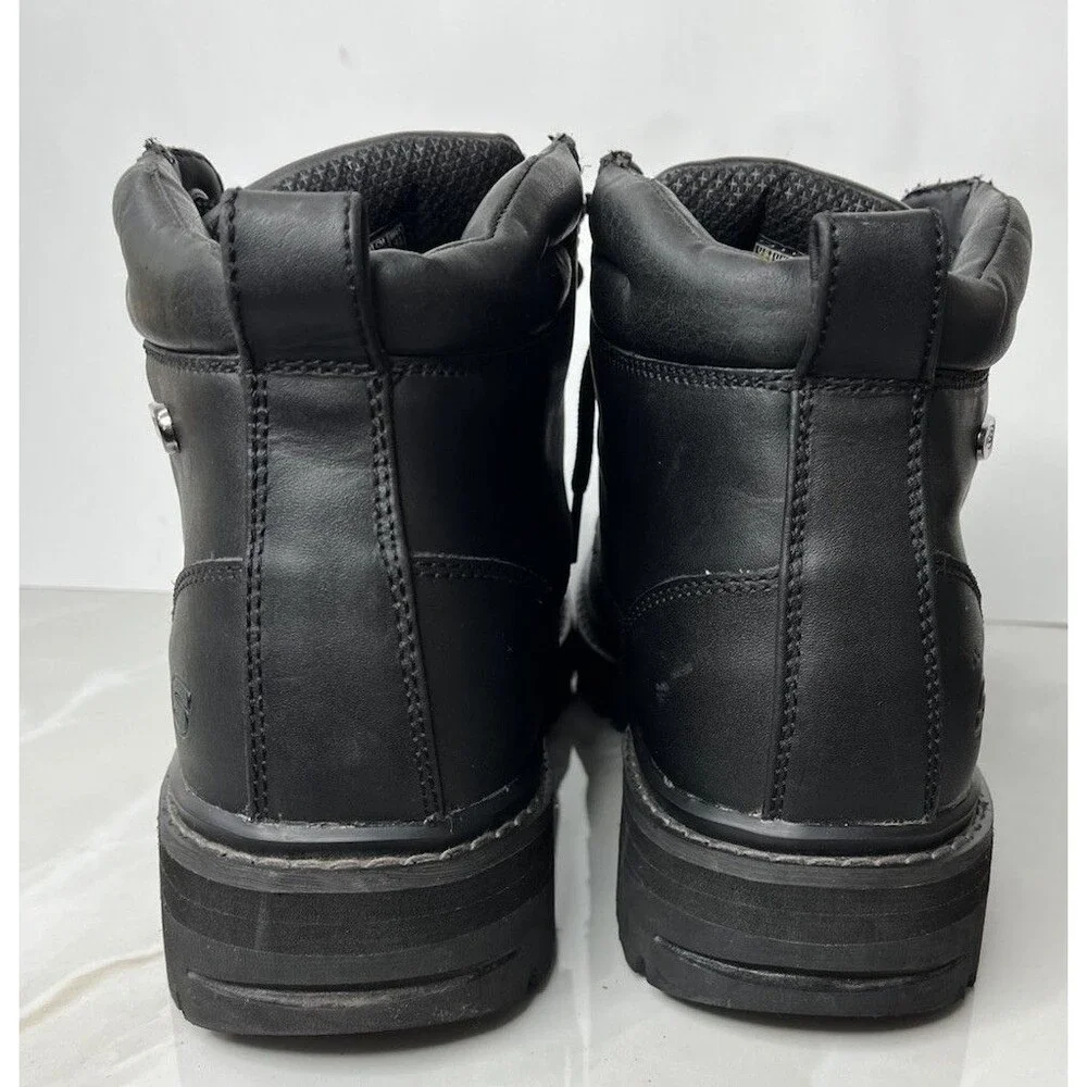 Skechers Utility BLACK Leather Work Boots Men Sz 11 4473