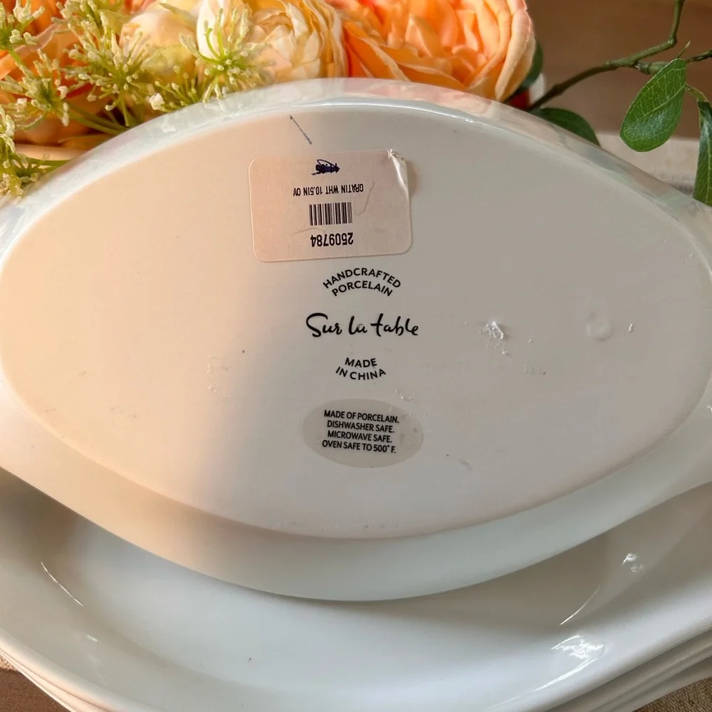 Sur La Table Elegant White Gratin  10.5 inches