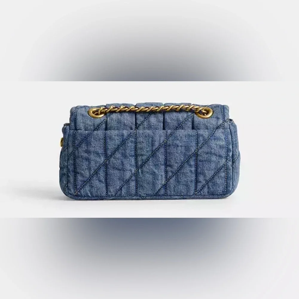 Coach denim tabby 20’ with quilting