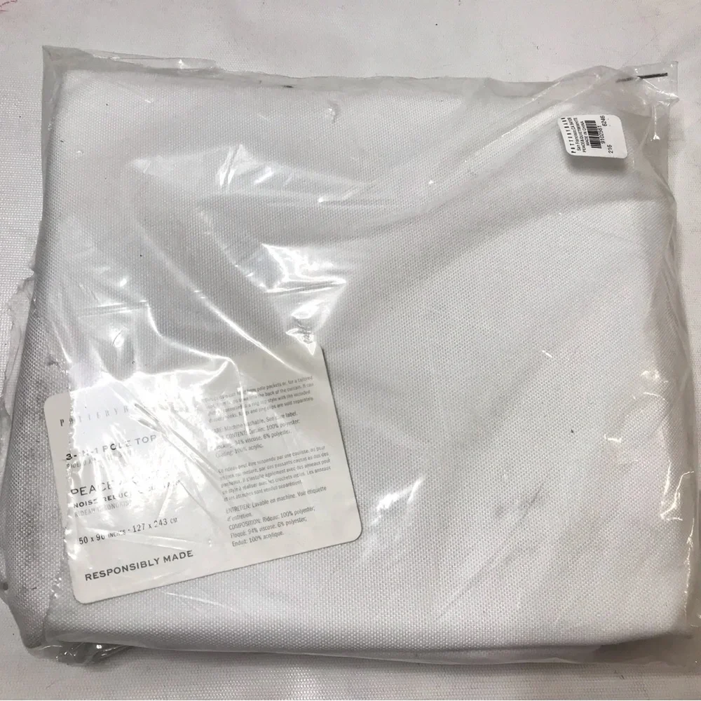 Pottery Barn Peace and Quiet Blackout Noise Reducing Curtain 50
