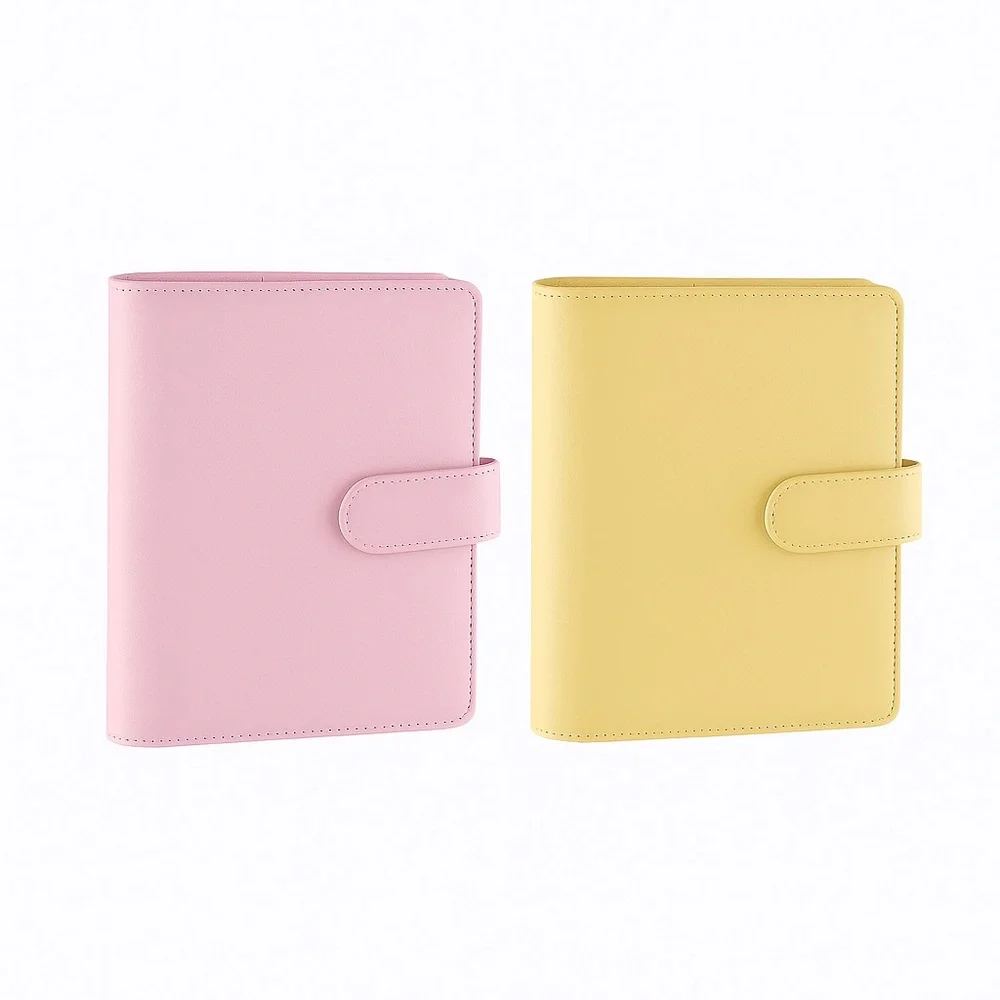 2pc Pink and Yellow A6 Ring Binder Bundle