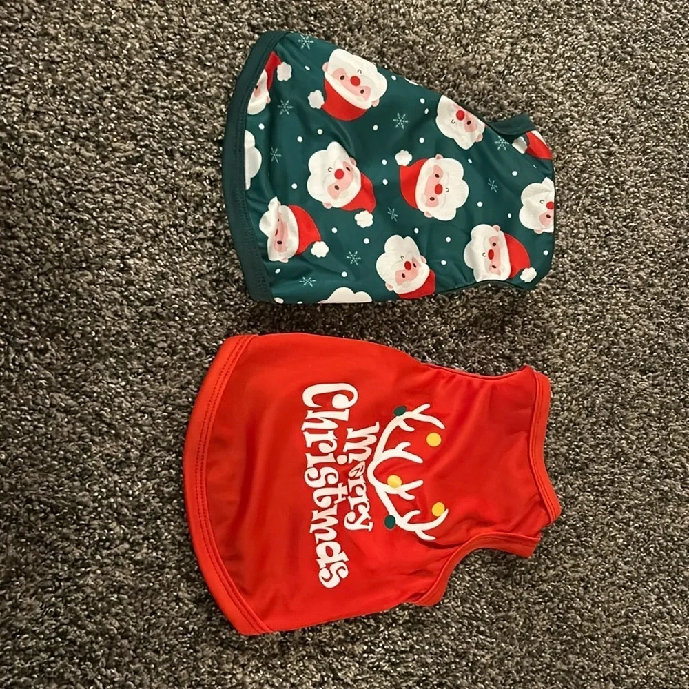 Small Dog Shirt Bundle (2) Cute Puppy Clothes Pet Tees Size Small