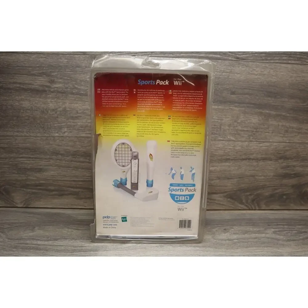 Wii Sports Pack NERF White Tennis Racket Golf Club Baseball Bat Accessories