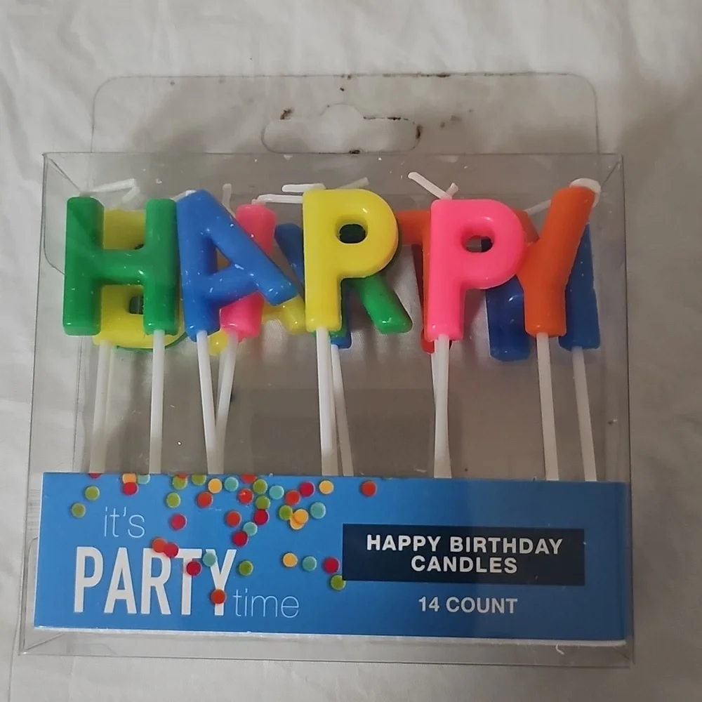 Party Supplies Candles, Balloons, Balloon Banner New