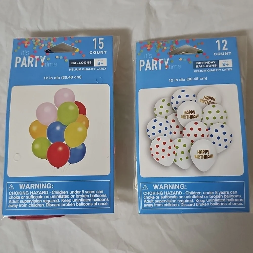 Party Supplies Candles, Balloons, Balloon Banner New