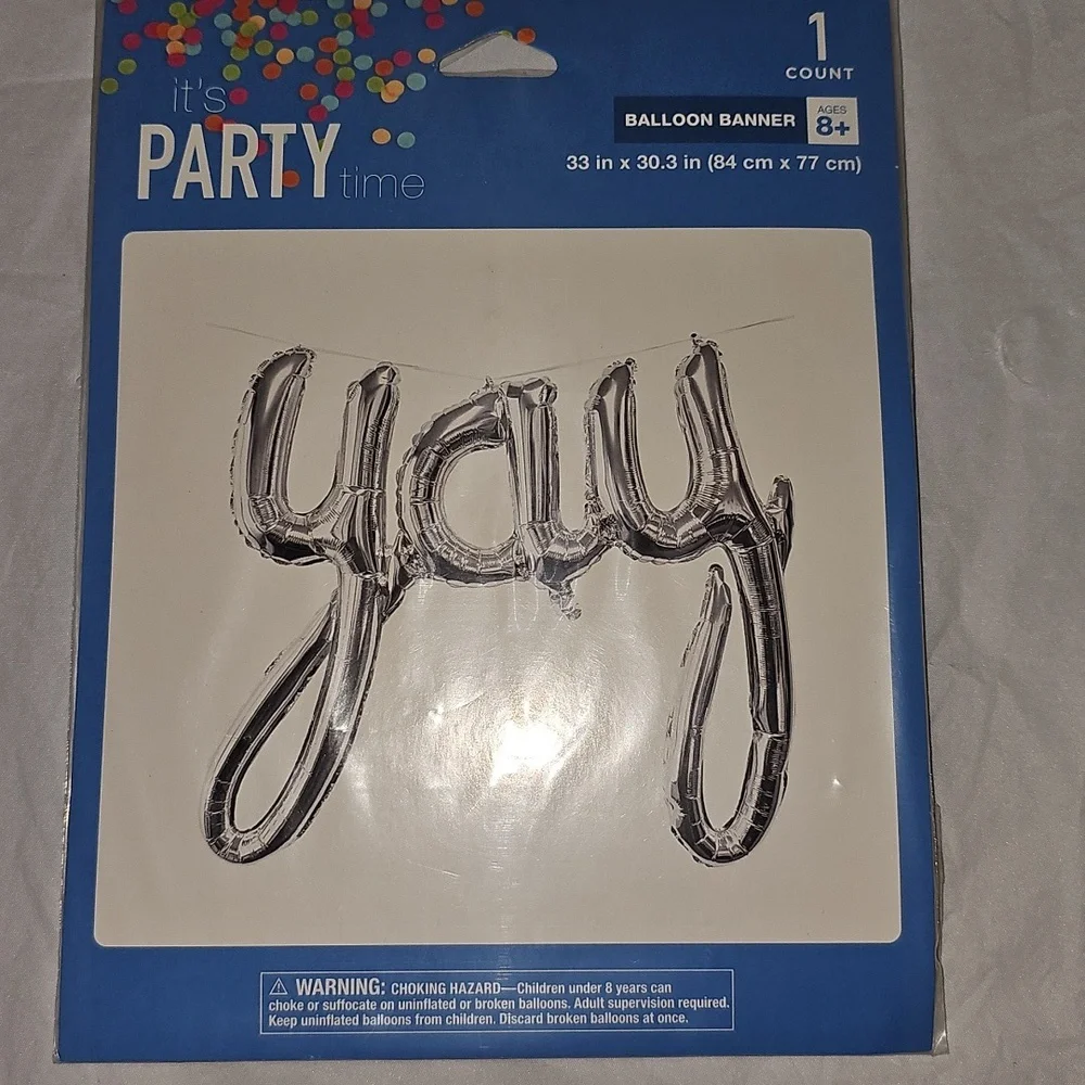 Party Supplies Candles, Balloons, Balloon Banner New