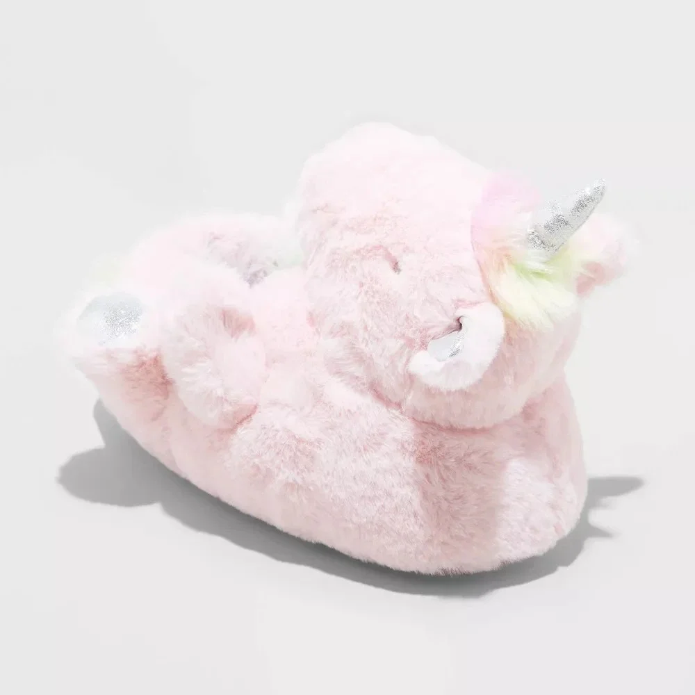 Girls' Cass Unicorn Slippers – Cat & Jack Pink Size 13-1 New With Tags
