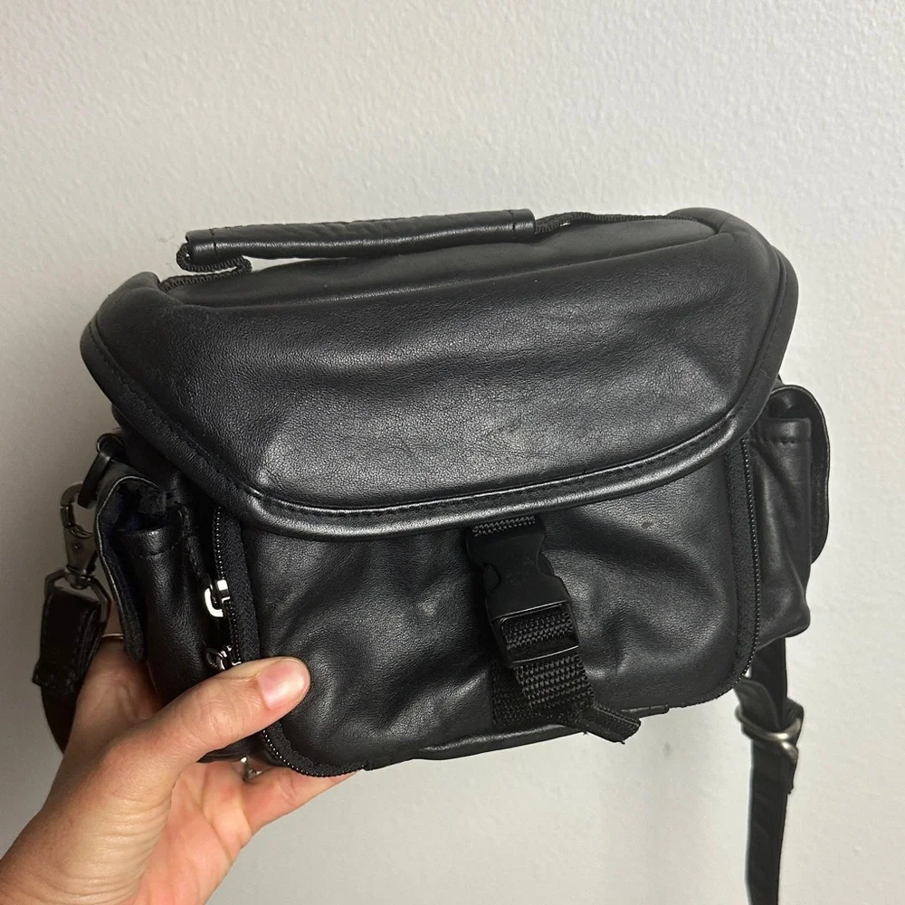 Leather Crossbody Camera Bag