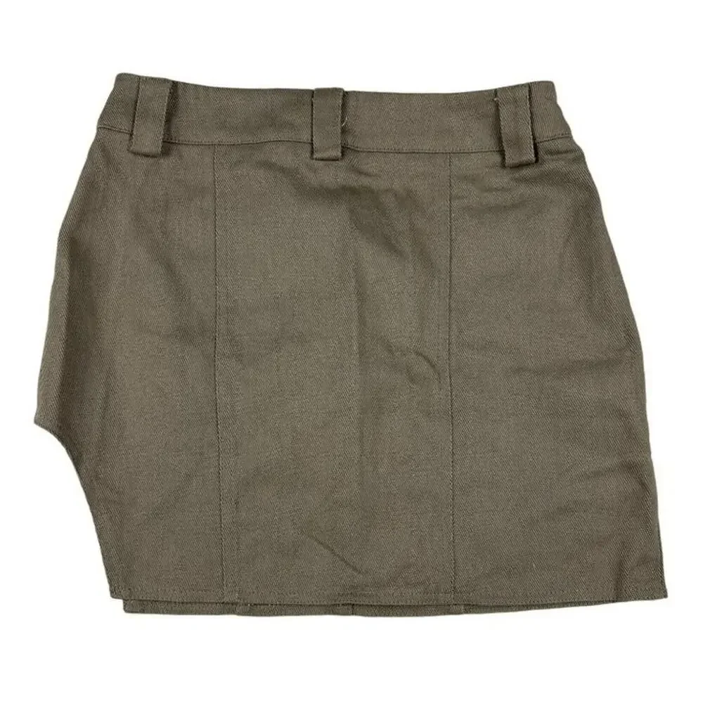 White Fox - Cut Out Mini Skirt in Gray Brown