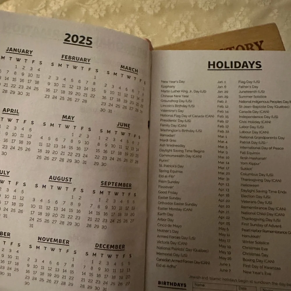 2025-2026 Two Year Planner Calendar Pocket Planner 6 x 4