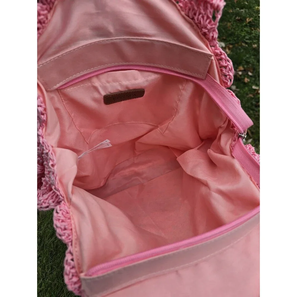 Kiss Sea Shoreline Collection Pink Hobo Tote Purse Zip Close NWT