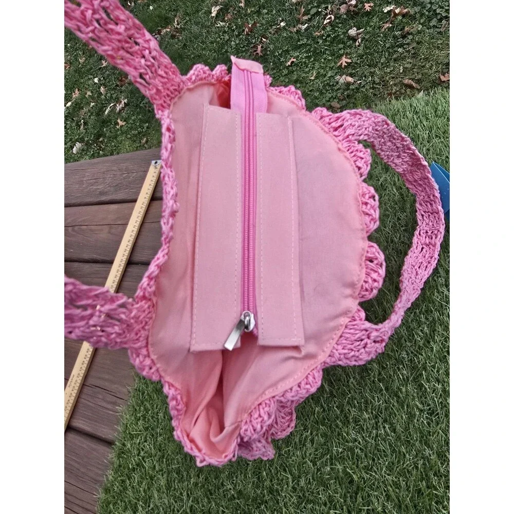 Kiss Sea Shoreline Collection Pink Hobo Tote Purse Zip Close NWT