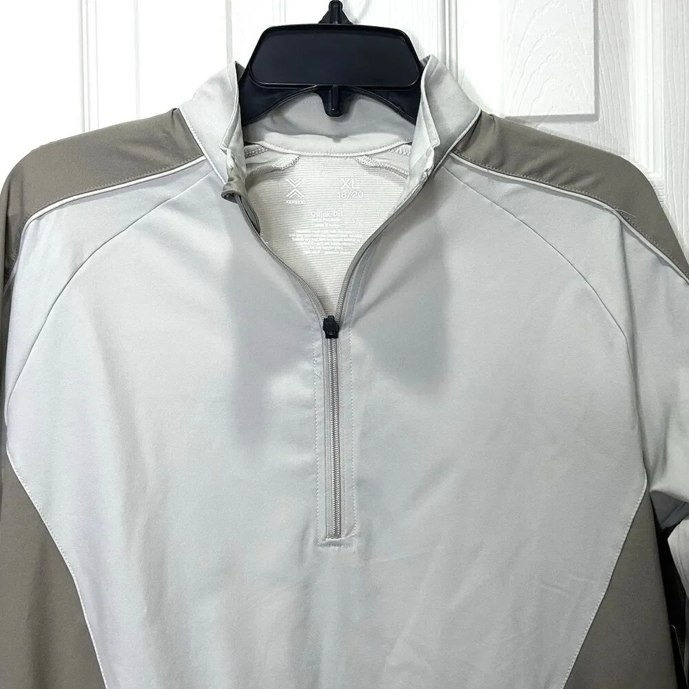 Xersion Pullover Windbreaker Jacket Athletic Y XL 18/20 1/2 Zip Colorblock NWT