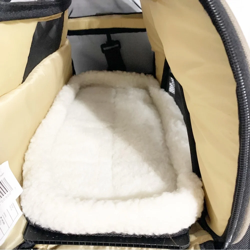 Bergan Dog Carrier Cozy Fleece Bed Shoulder Strap and Top Handles Ventilation 🐶