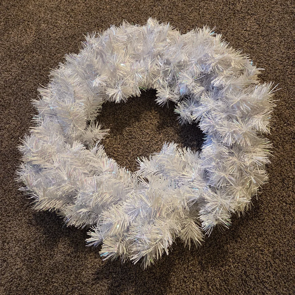 Iridescent White Holiday Wreath
