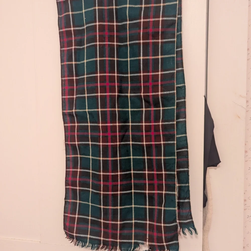 🧣 Parklane plaid Wool Scarf Woolbrooke Worsteds Botany Wool Newfoundland