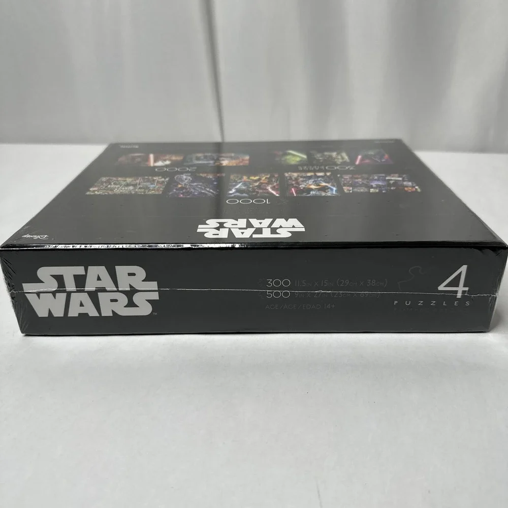 Star Wars Puzzle 300 & 500 Piece 4 Puzzle Set - 3 Sealed Built Complete
