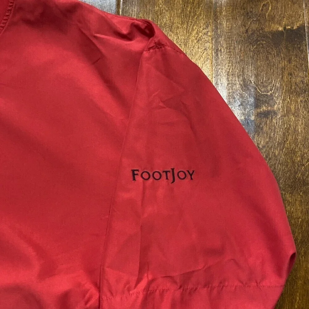 FootJoy Athletic Pullover Short Sleeved Red Windbreaker Golf Jacket Men's XL